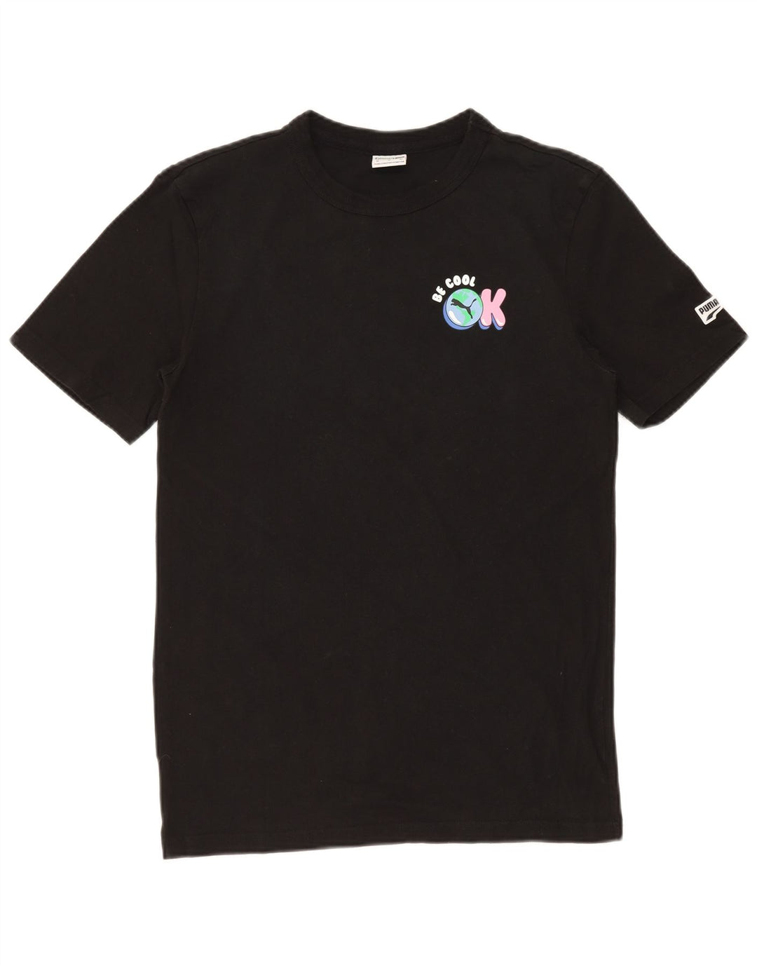 PUMA Camiseta gráfica para hombre Top XS Algodón negro