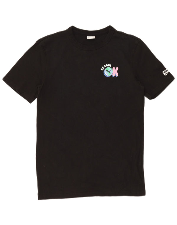 PUMA Camiseta gráfica para hombre Top XS Algodón negro