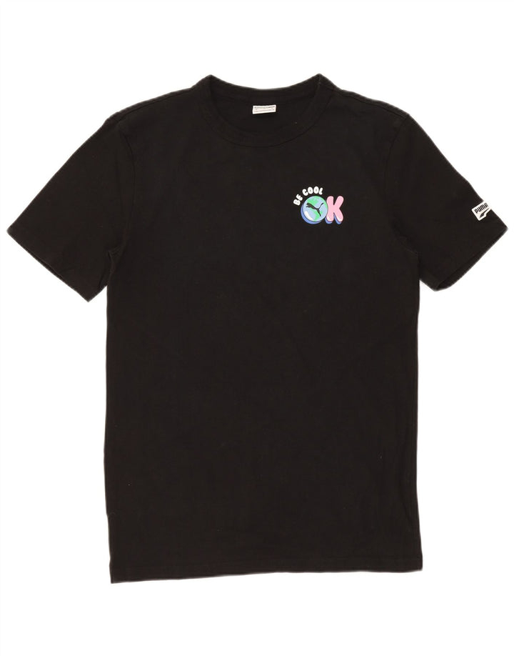 PUMA Camiseta gráfica para hombre Top XS Algodón negro