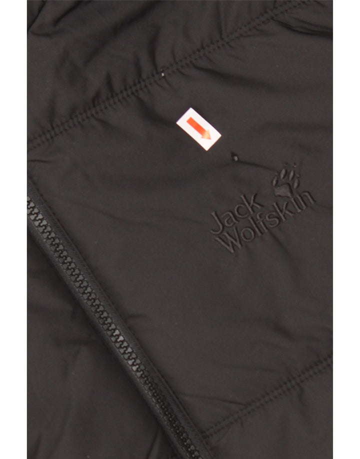 JACK WOLFSKIN Chaqueta acolchada con capucha para hombre UK 40 Medium Negro Poliéster