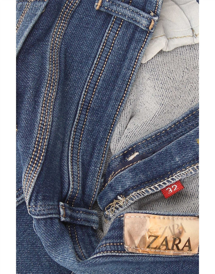 Zara Mujer Vaqueros Rectos W32 L25 Azul