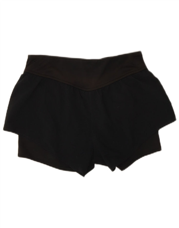 Reebok Pantalones cortos deportivos Speedwick para mujer UK 8/10 Small Negro Poliéster