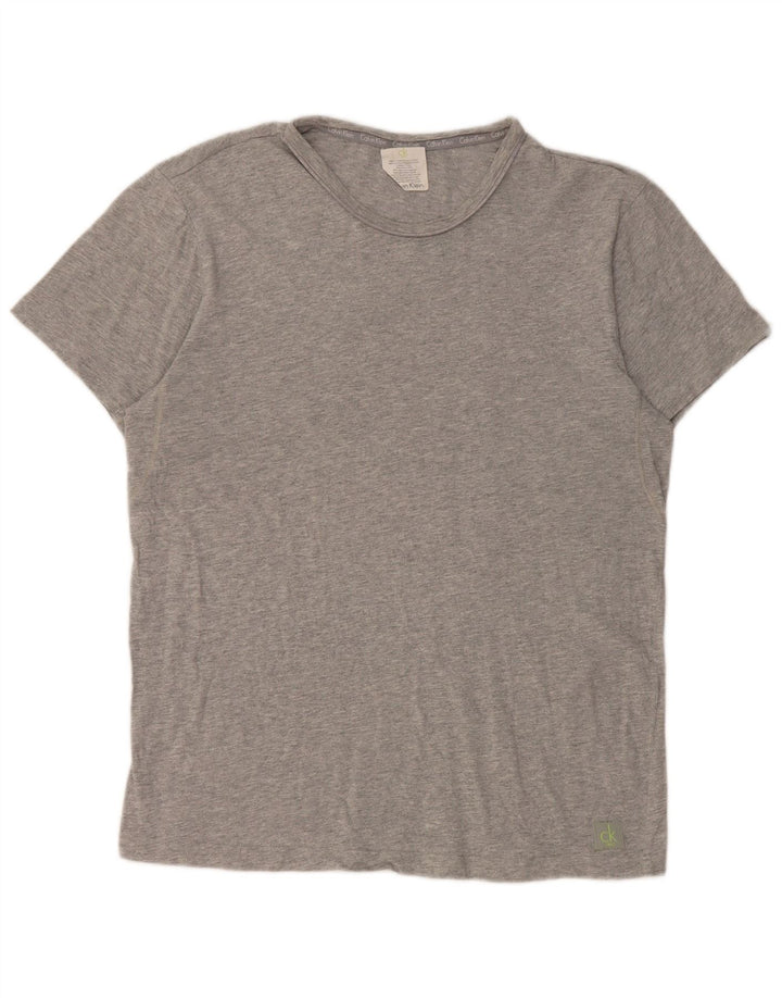 Camiseta Calvin Klein para hombre Top de algodón moteado gris medio