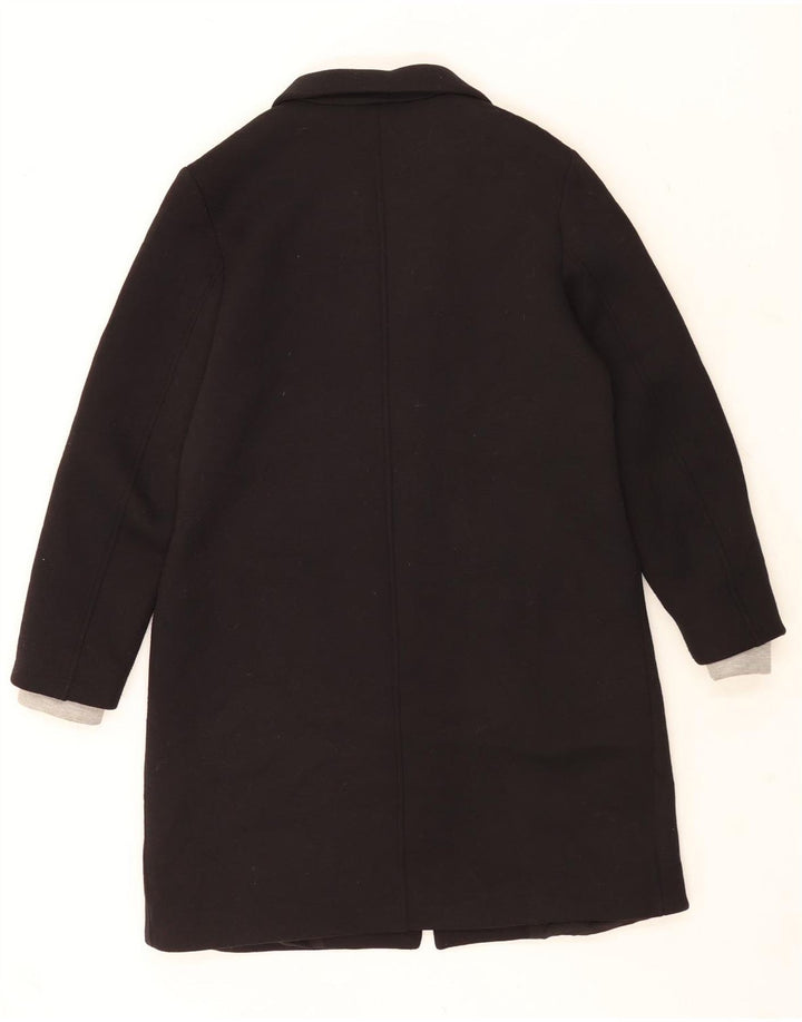 Zara Mujer Abrigo UK 44 Medio Negro Poliéster