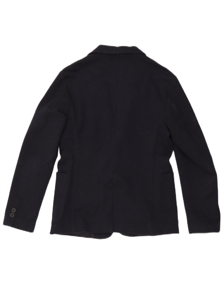 Zara Chaqueta tipo blazer de 2 botones para hombre UK 38 Mediano Azul marino Poliéster