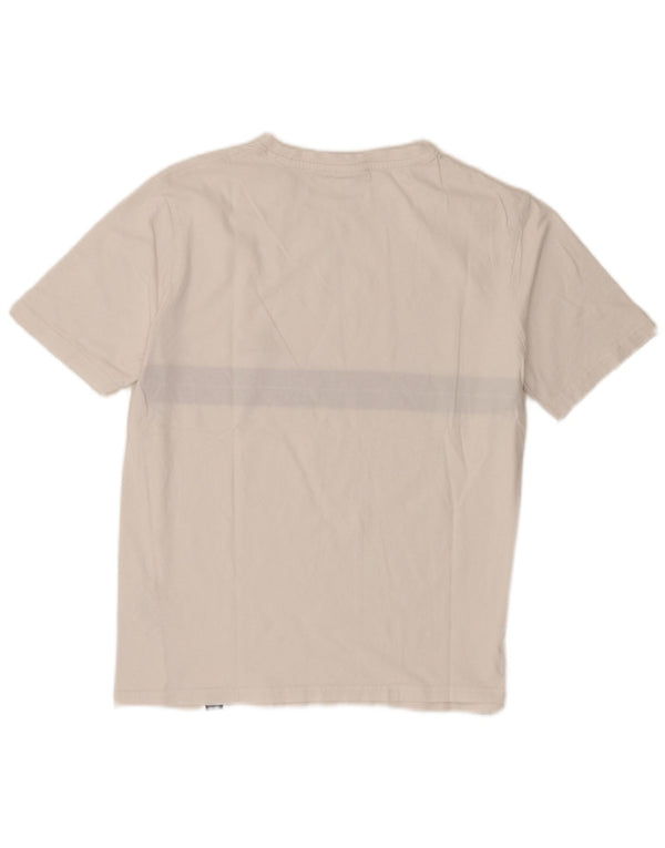 Ellesse Hombre Camiseta Top Small Blanco Colorblock Algodón
