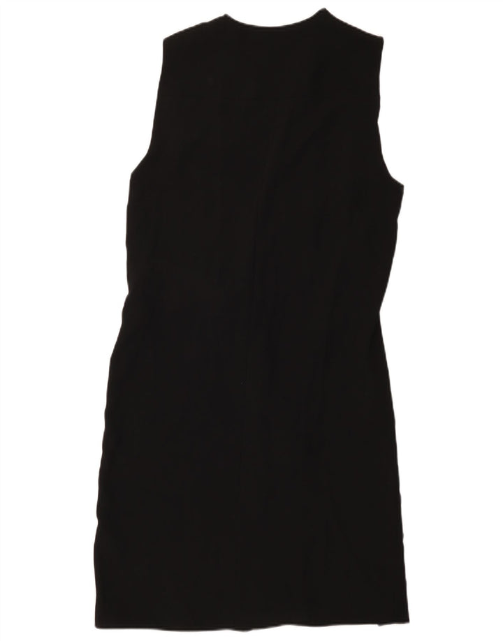 Zara Mujer Vestido Cruzado Sin Mangas UK 44 Mediano Negro