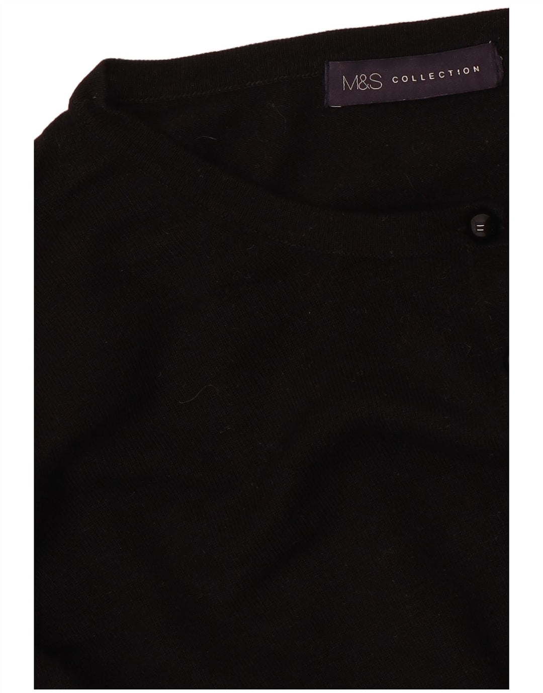 MARKS & SPENCER Suéter tipo cárdigan corto para mujer Reino Unido 40 Mediano Negro