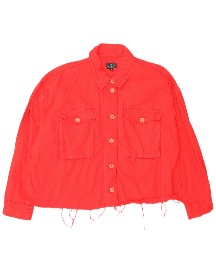 Topshop Chaqueta bomber extragrande para mujer Petite Crop UK 46 Grande Algodón rojo