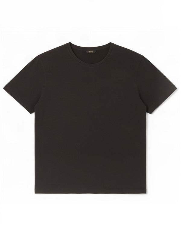 Massimo Dutti Camiseta Hombre Top XL Negro Algodón