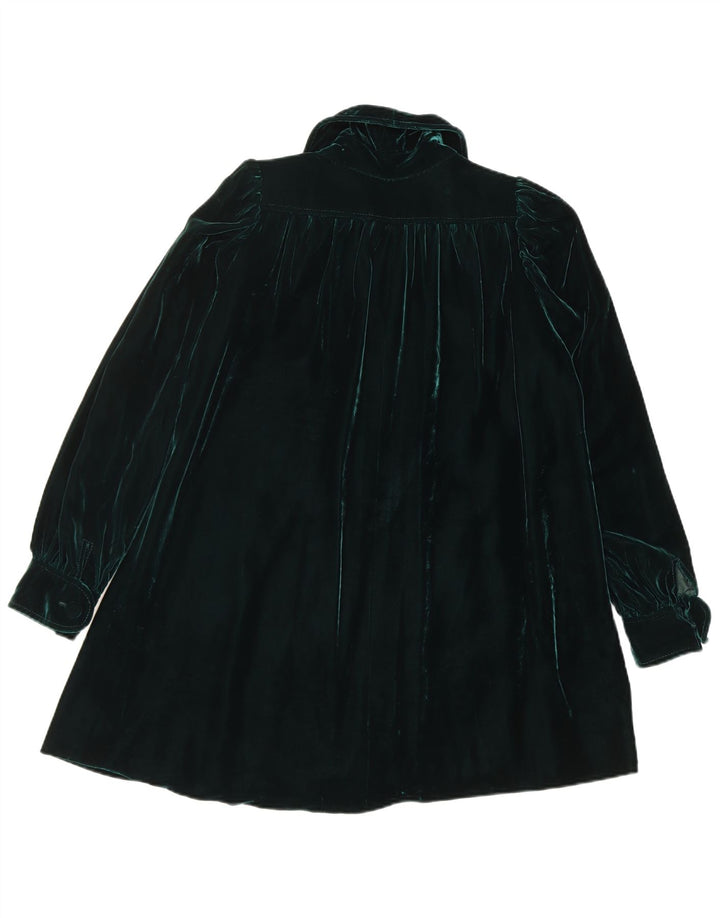 Vintage mujer terciopelo abrigo Reino Unido 14 verde medio