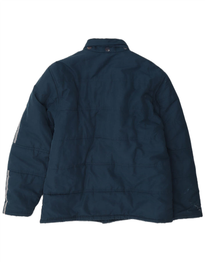 Adidas Chaqueta acolchada para hombre UK 38 Medium Azul marino Poliéster