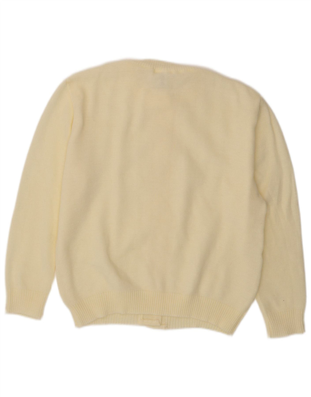 VINTAGE suéter cárdigan para mujer IT 42 Acrílico medio blanquecino