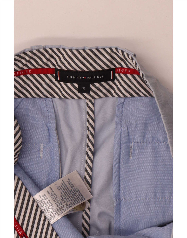 Tommy Hilfiger Pantalones cortos chinos para hombre W32 Algodón azul medio