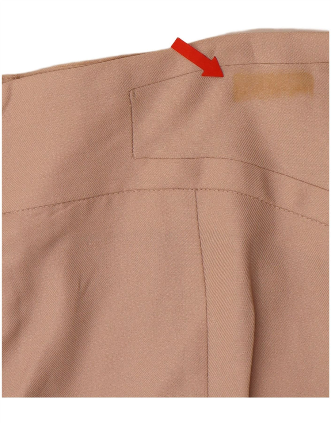 ZARA Mujer Falda Lápiz De Cintura Alta XL W32 Rayón Beige