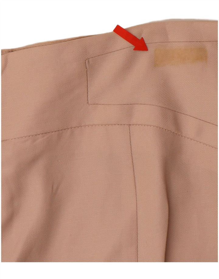 ZARA Mujer Falda Lápiz De Cintura Alta XL W32 Rayón Beige