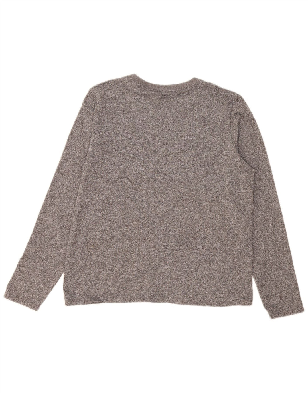 NIKE Mujer Dri Fit Graphic Top Manga Larga UK 44 Gris Medio Moteado