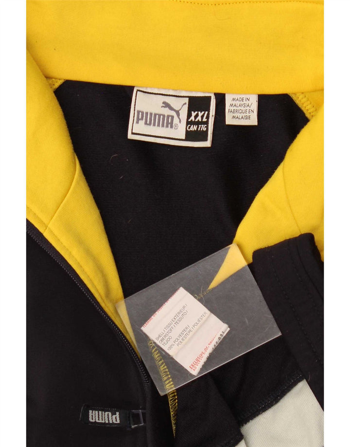 Puma Chaqueta de chándal para hombre 2XL Azul marino Colorblock Poliéster