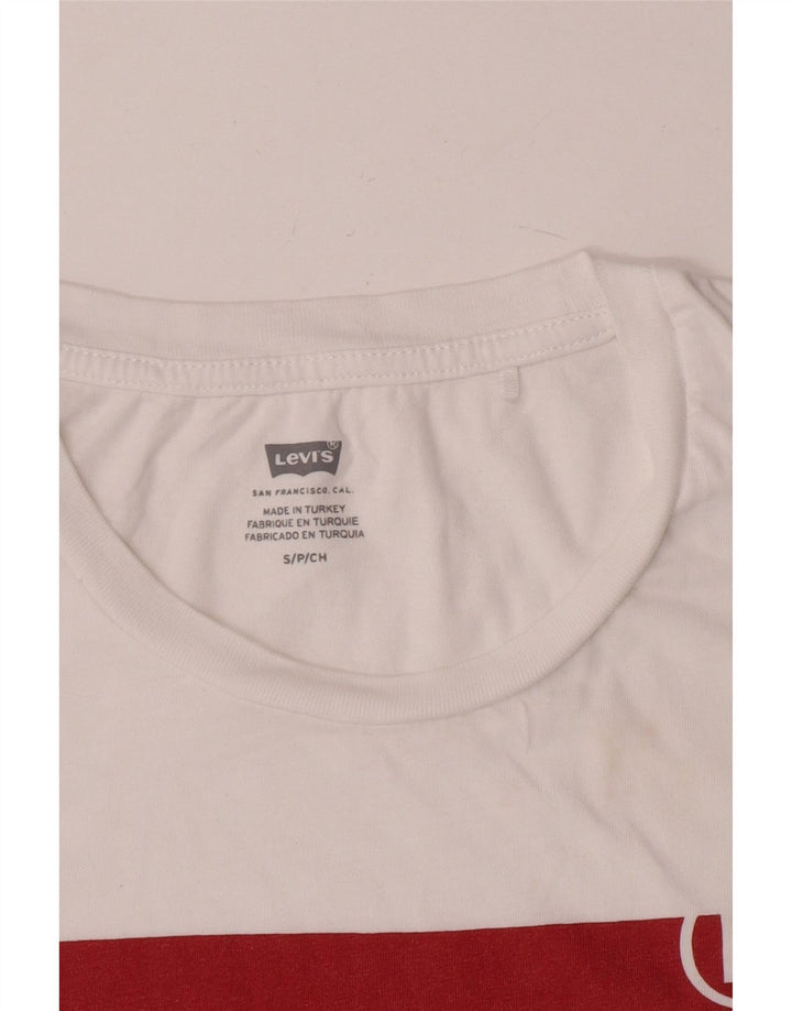 Levi's Camiseta gráfica para mujer Top UK 10 Small White