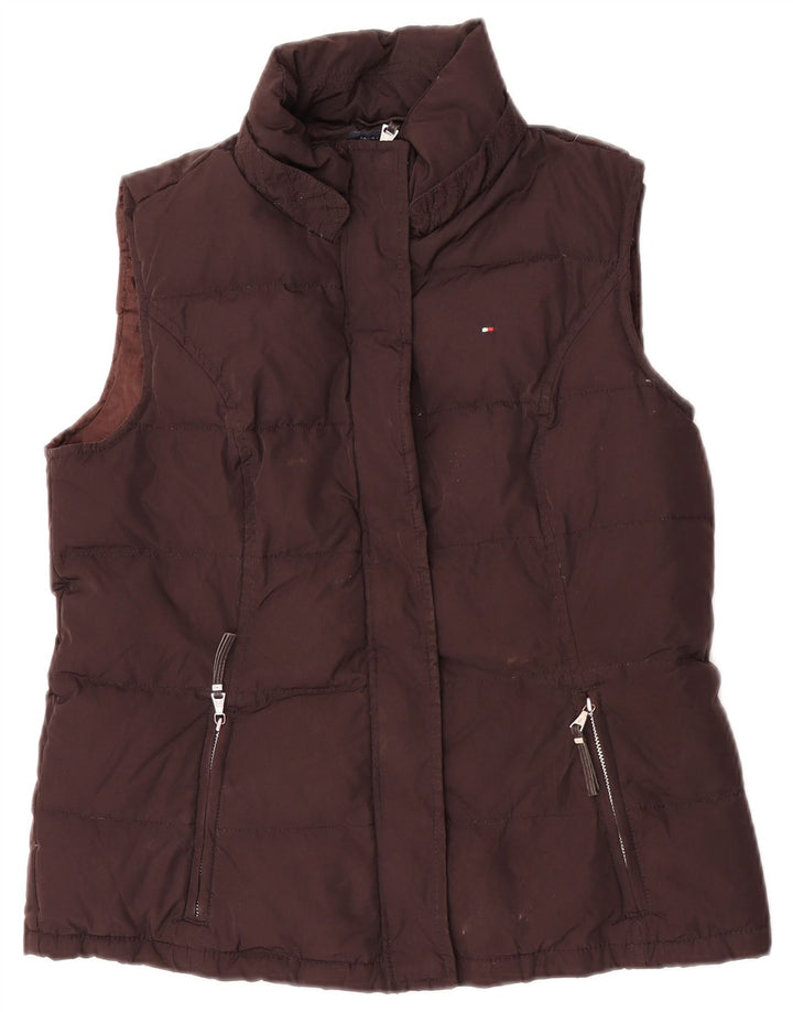 Tommy Hilfiger Chaleco acolchado para mujer UK 40 Grande Poliéster marrón