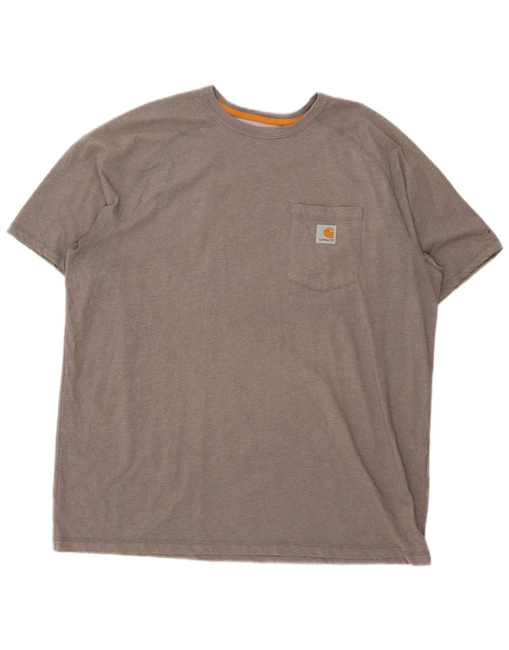 Carhartt Camiseta de ajuste relajado para hombre Top XL Poliéster gris