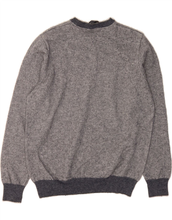 HARMONT & BLAINE Mens Crew Neck Jumper Sweater Small Grey Vintage Harmont & Blaine and Second-Hand Harmont & Blaine from Messina Hembry 