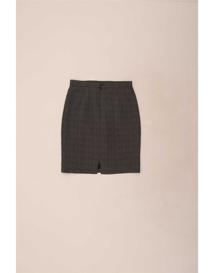 Mario Pucci Cecconi Conjunto de falda de 2 piezas para mujer IT 46 Large W30 Black Spotted