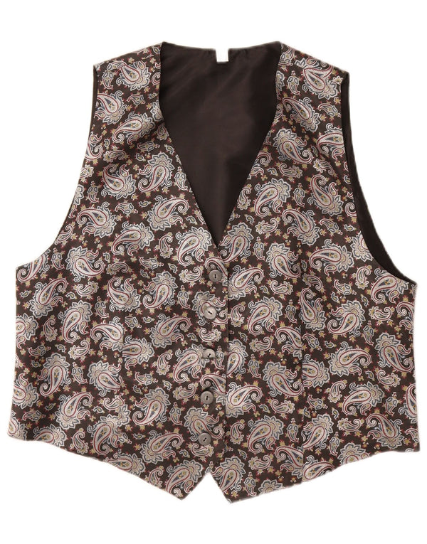 Chaleco Vintage Mujer IT 50 XL Gris Paisley Viscosa