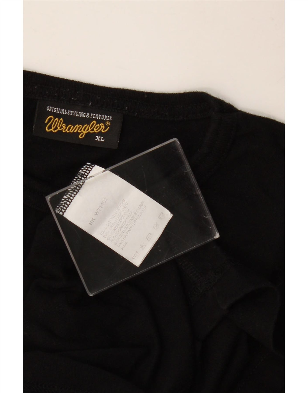 WRANGLER Camiseta Hombre Top XL Algodón Negro