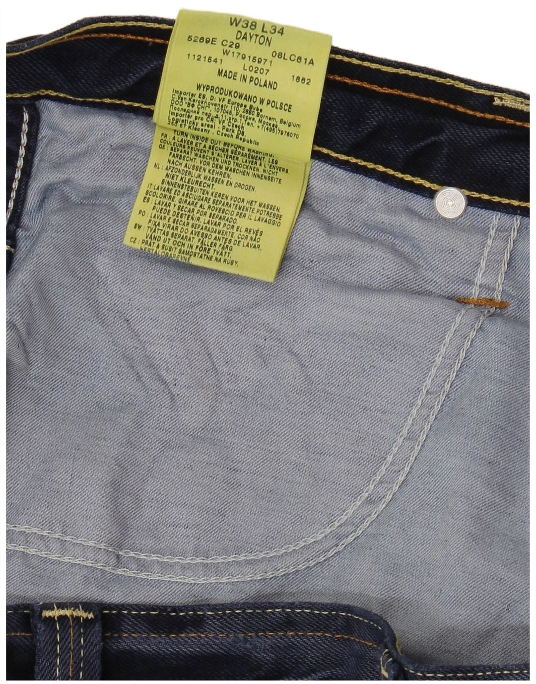 WRANGLER Vaqueros rectos Dayton para hombre W38 L31 Algodón azul