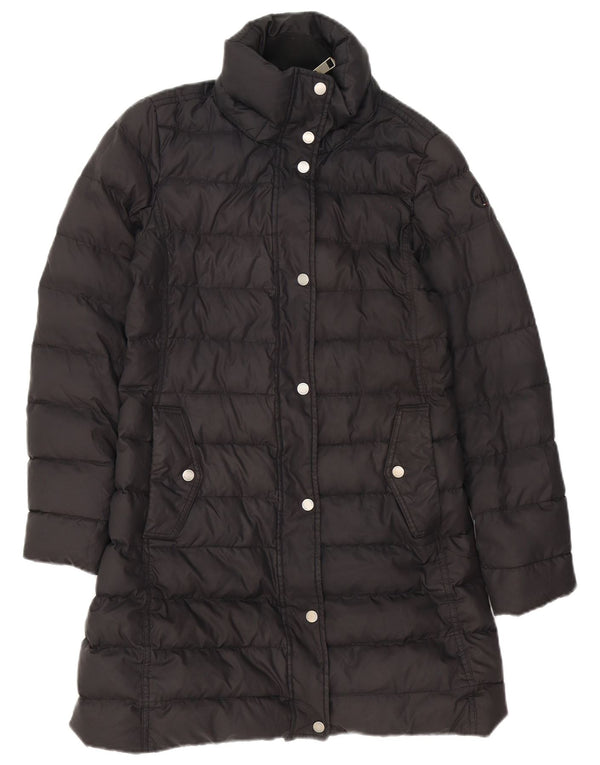 Tommy Hilfiger Abrigo acolchado extragrande para mujer UK 10 Small Poliéster negro