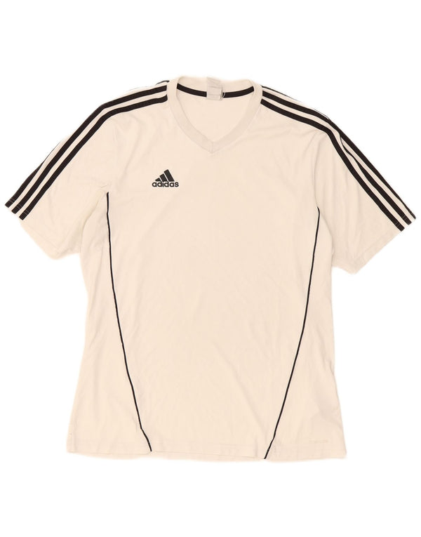 Adidas Mens Climalite T-Shirt Top Large White Polyester