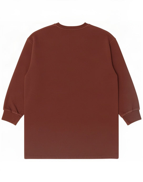 Zara Mujer Sudadera Gráfica Jumper UK 46 Grande Algodón Marrón
