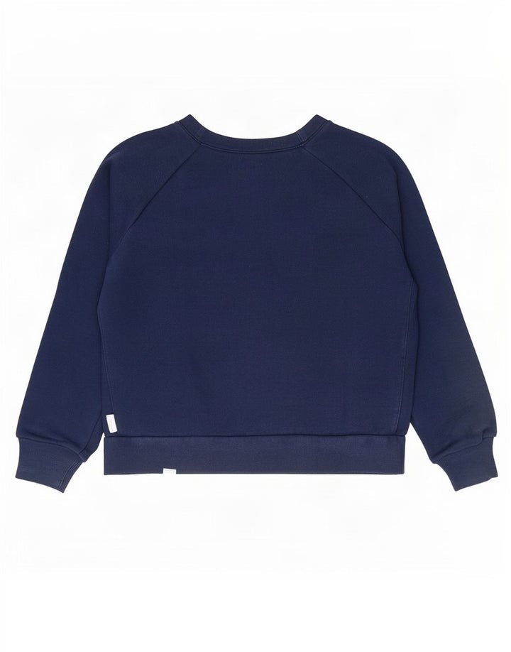 Reebok Sudadera de gran tamaño con gráfico para mujer, talla 44, talla M, azul marino