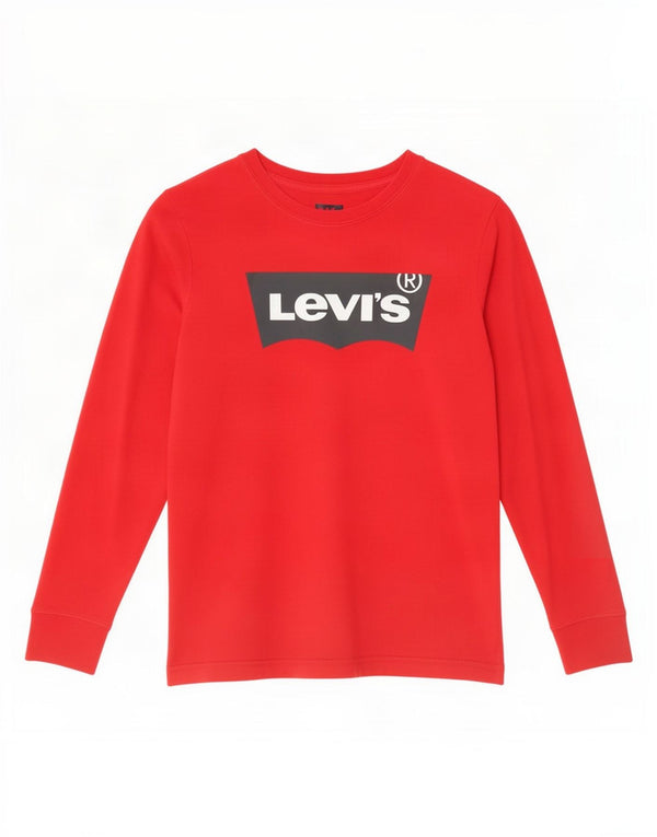 Levi's Camiseta gráfica para niño manga larga 11-12 años Algodón rojo