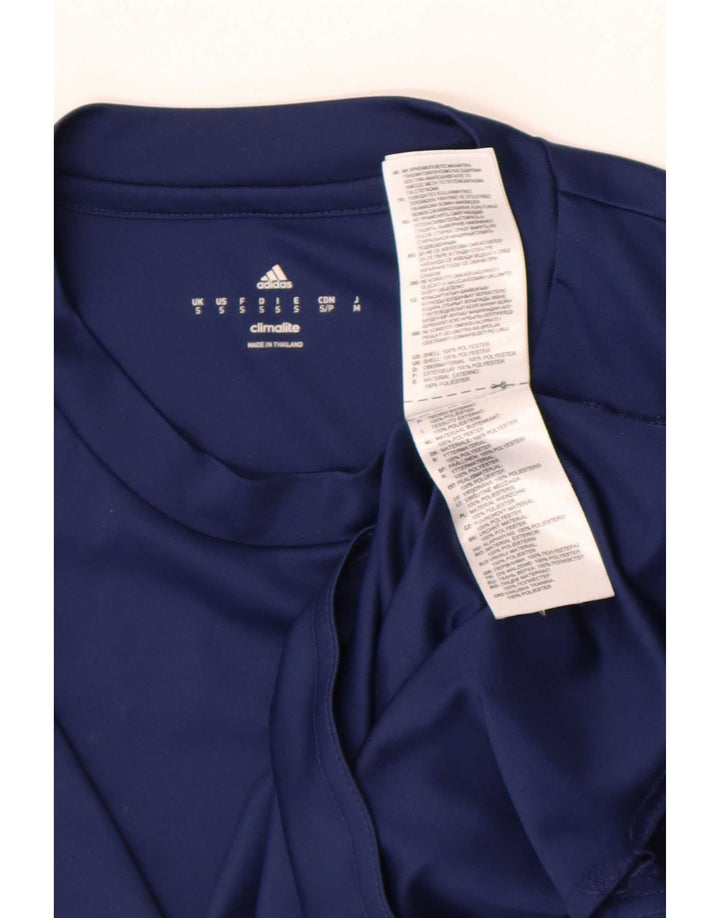 Adidas Mens Climalite Camiseta Top Pequeño Azul Marino Poliéster