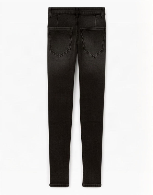 Zara Vaqueros pitillo para mujer EU 22 2XS W22 L27 Algodón negro