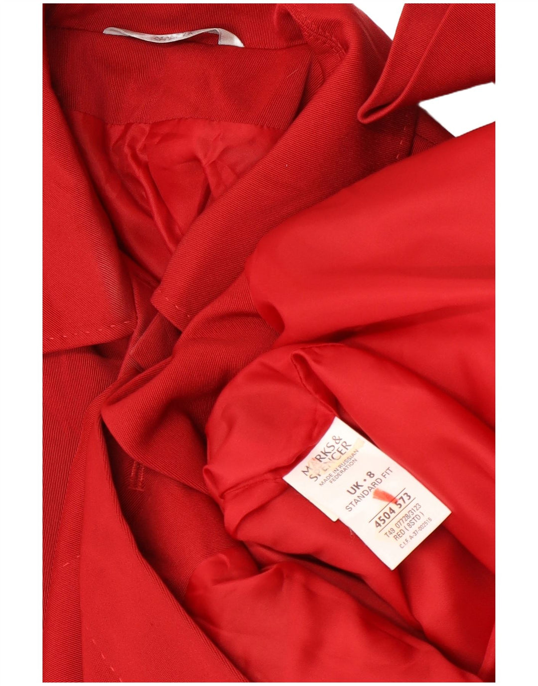 Marks & Spencer Abrigo para mujer UK 8 Pequeño Poliéster rojo