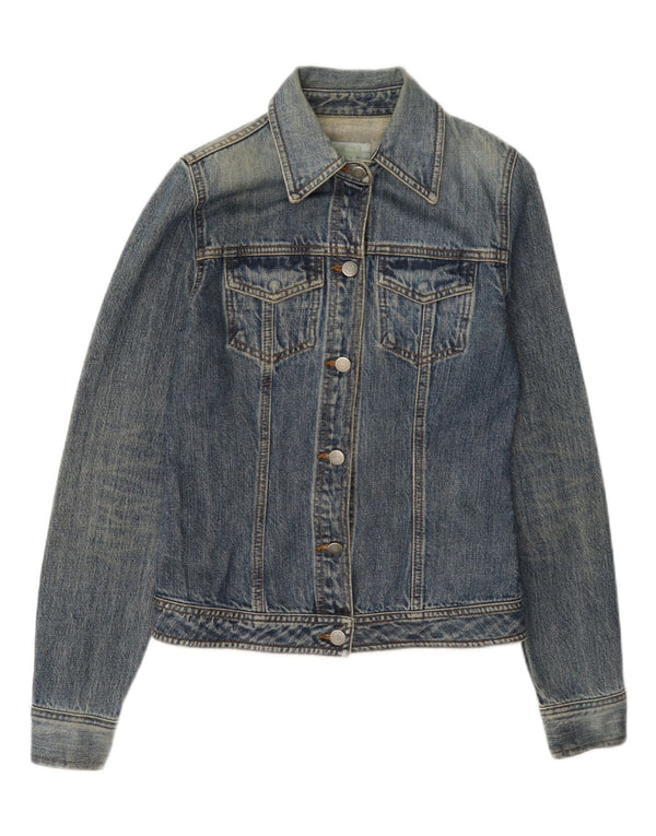 Jigsaw Chaqueta Vaquera Extragrande para Mujer UK 8 Small Algodón Azul