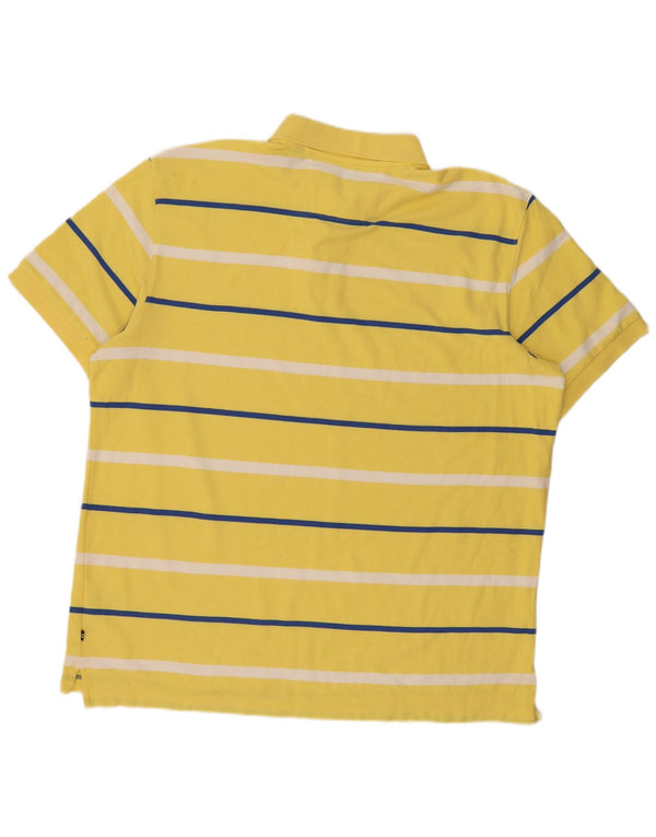 Nautica Polo para hombre 2XL Algodón a rayas amarillas