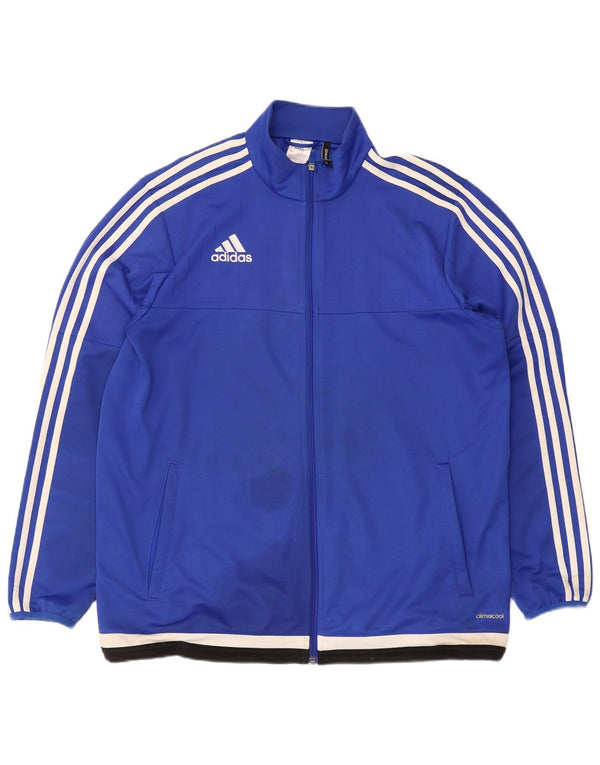 Adidas Climacool Chándal Top Chaqueta Grande Azul Colorblock Poliéster