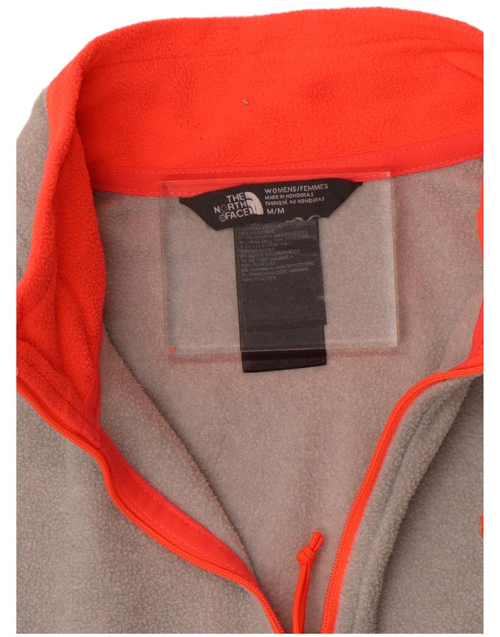 THE NORTH FACE Jersey polar con cuello y cremallera para mujer UK 44 Poliéster gris medio