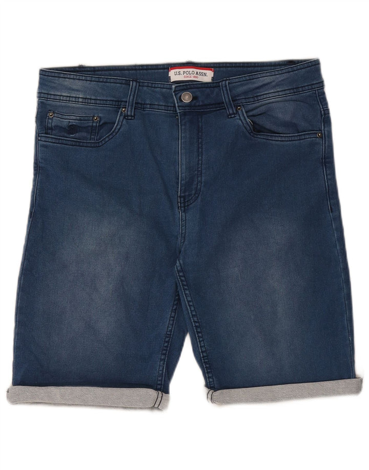Asociación de Polo de EE. UU. Shorts De Mezclilla Regular Fit W32 Poliéster Azul Medio Hombre