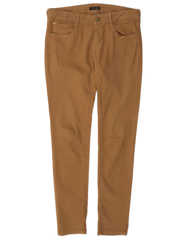 Massimo Dutti Pantalones Casuales Pitillo Mujer EU 38 Small W28 L29 Marrón