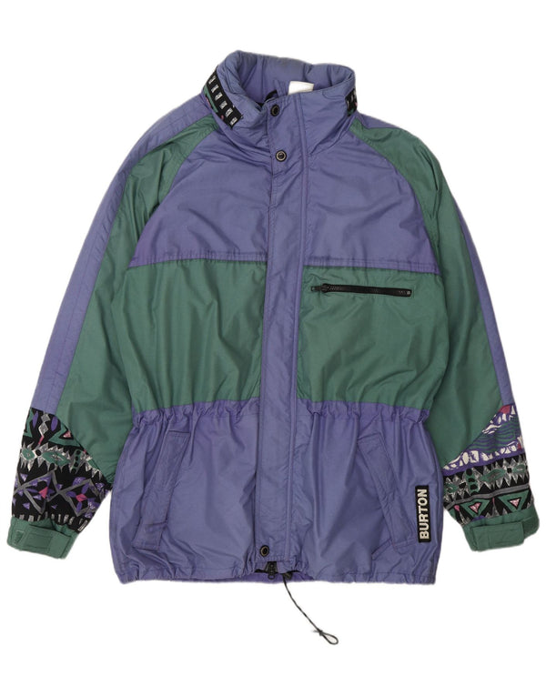 Burton Chaqueta cortavientos para hombre UK 38 Medium Púrpura Colorblock Nylon