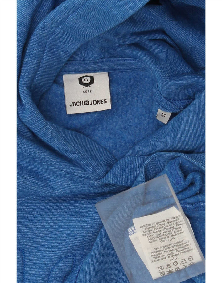 Jack & Jones Hombre Sudadera Con Capucha Gráfica De Algodón Azul Medio