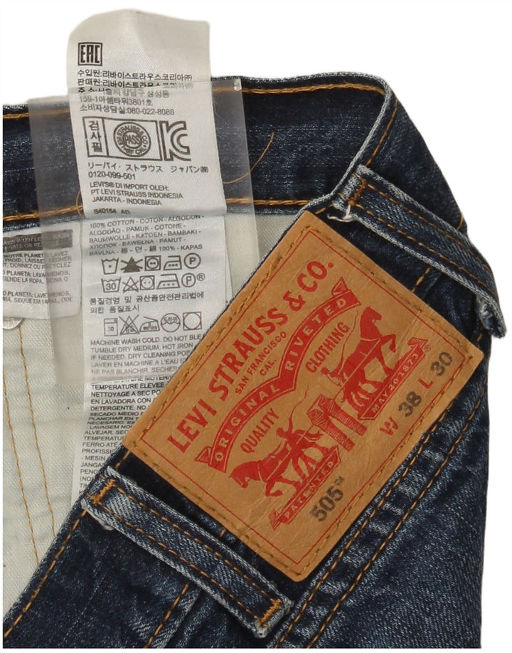 Levi's Jeans rectos 505 para hombre W38 L30 Algodón azul
