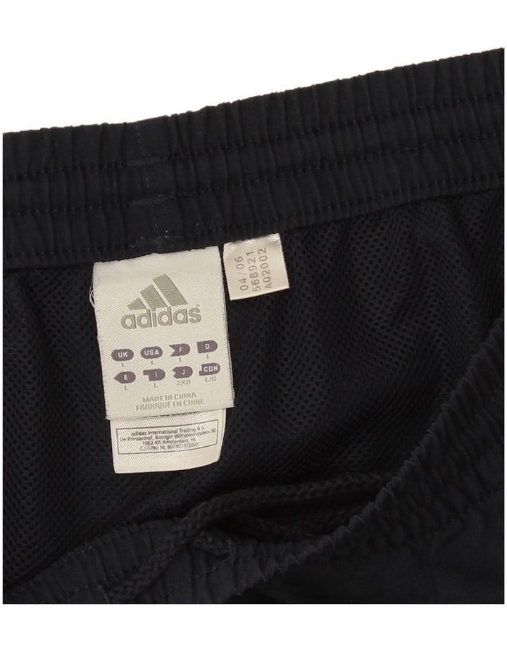Adidas - Pantalones cortos deportivos para hombre, talla grande, poliéster, color azul marino
