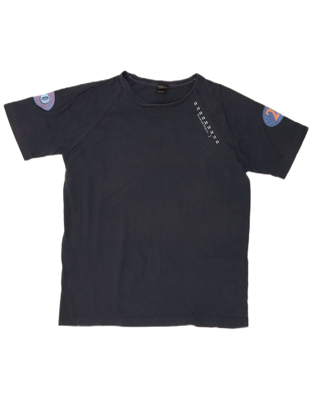 DIESEL Camiseta gráfica para hombre Top XL Azul marino