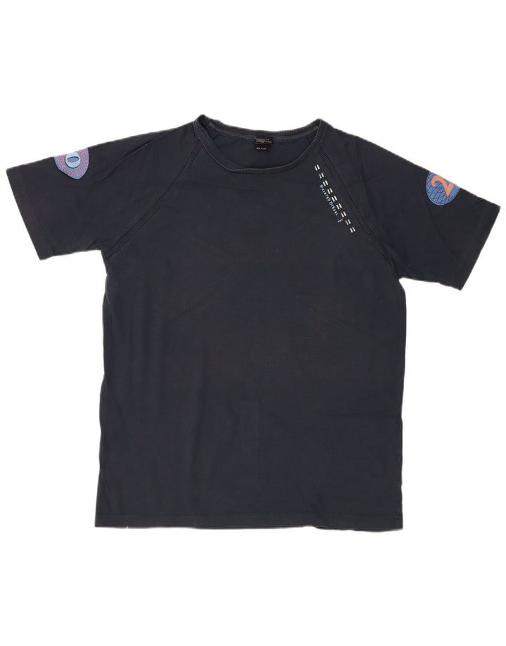 DIESEL Camiseta gráfica para hombre Top XL Azul marino